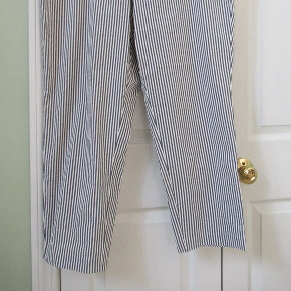 NWT ladies size 18W Blue Striped JNY Jones New York Pull On Elastic Waist Pants - Picture 2 of 4